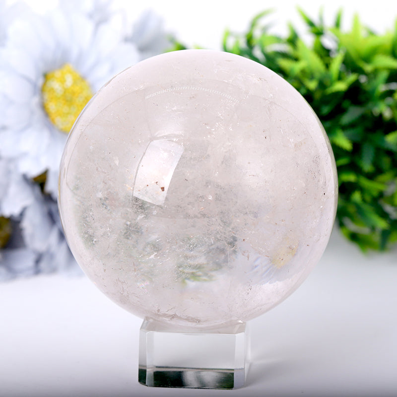 Clear Quartz Crystal Sphere 2.5-4 Inch Healing Orb