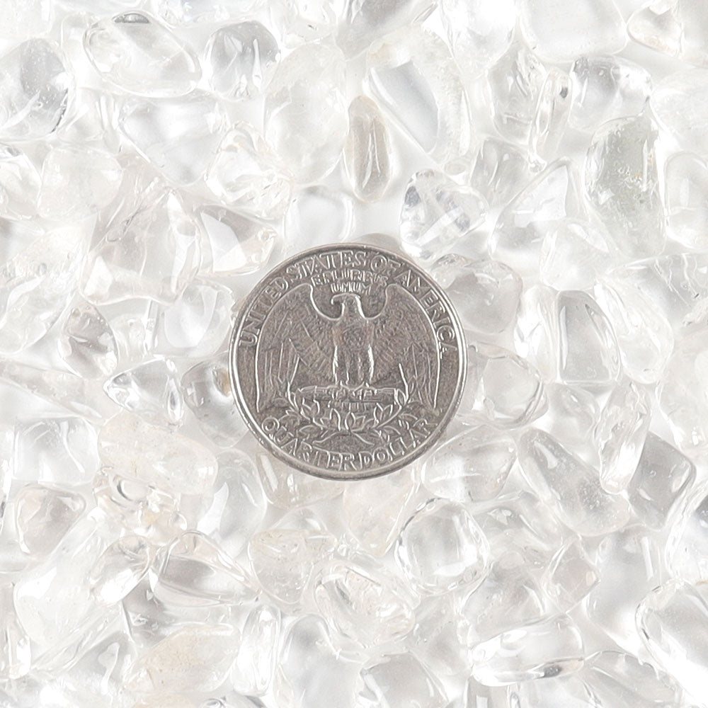Clear Quartz Tumbled Stones 5-7mm Natural Crystal Chips