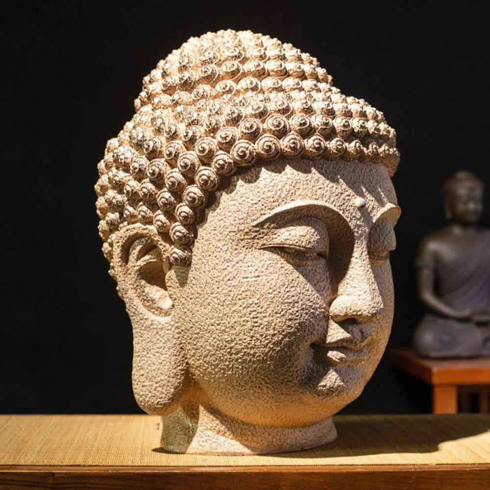Closed Eyes Meditating Buddha Resin Statue - 42cm