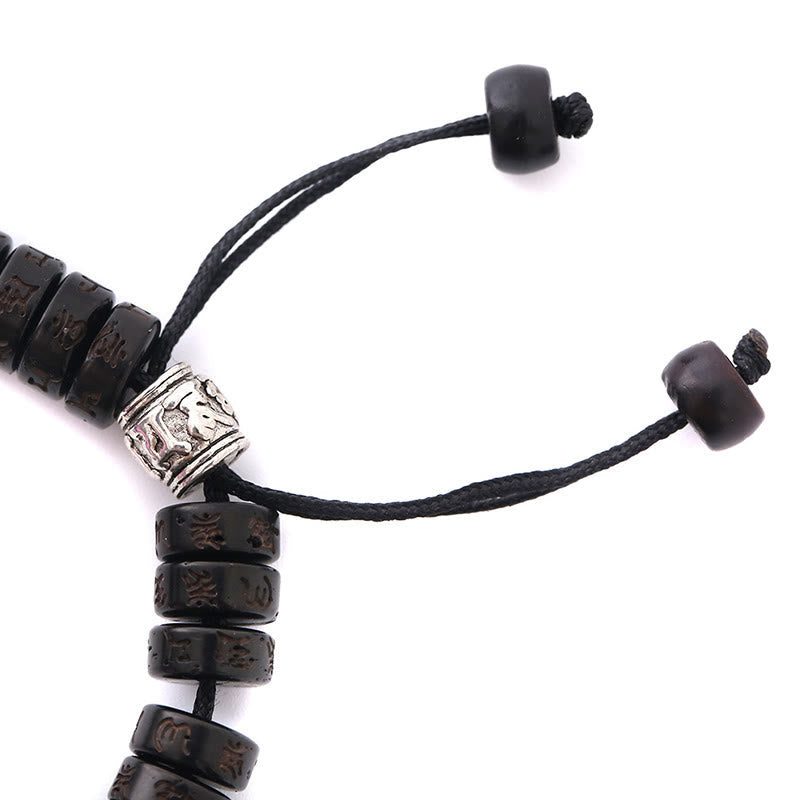 Coconut Shell Om Mani Padme Hum Bracelet of Happiness