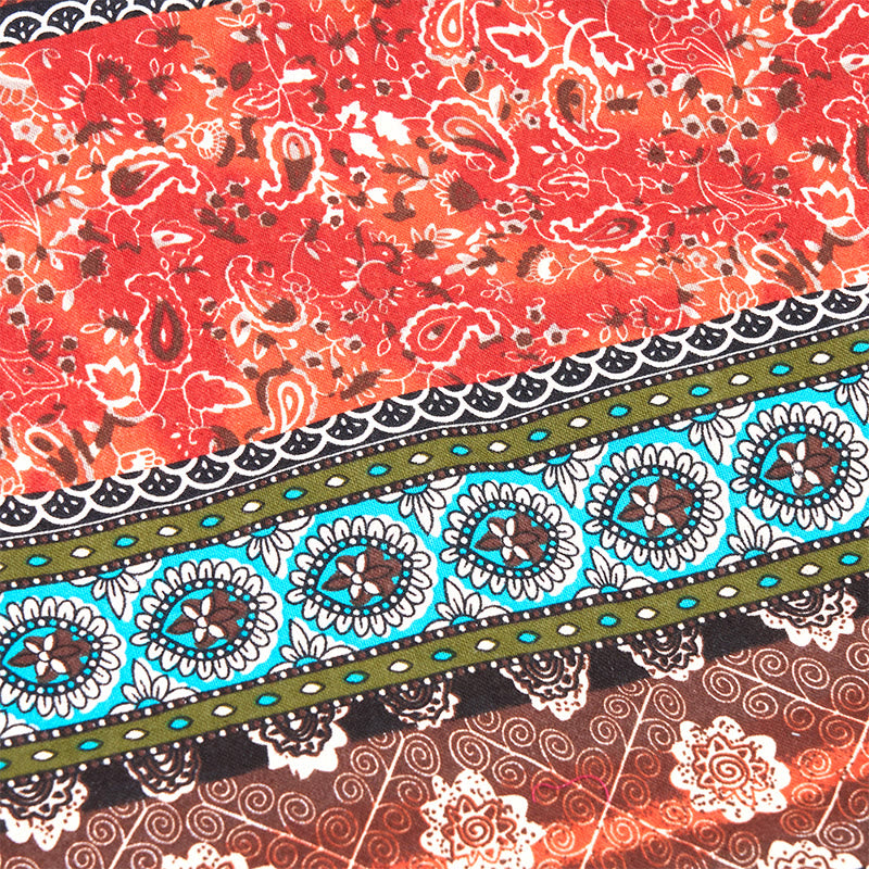 Colored Stripes Cotton Shoulder Bag for Yoga Essentials