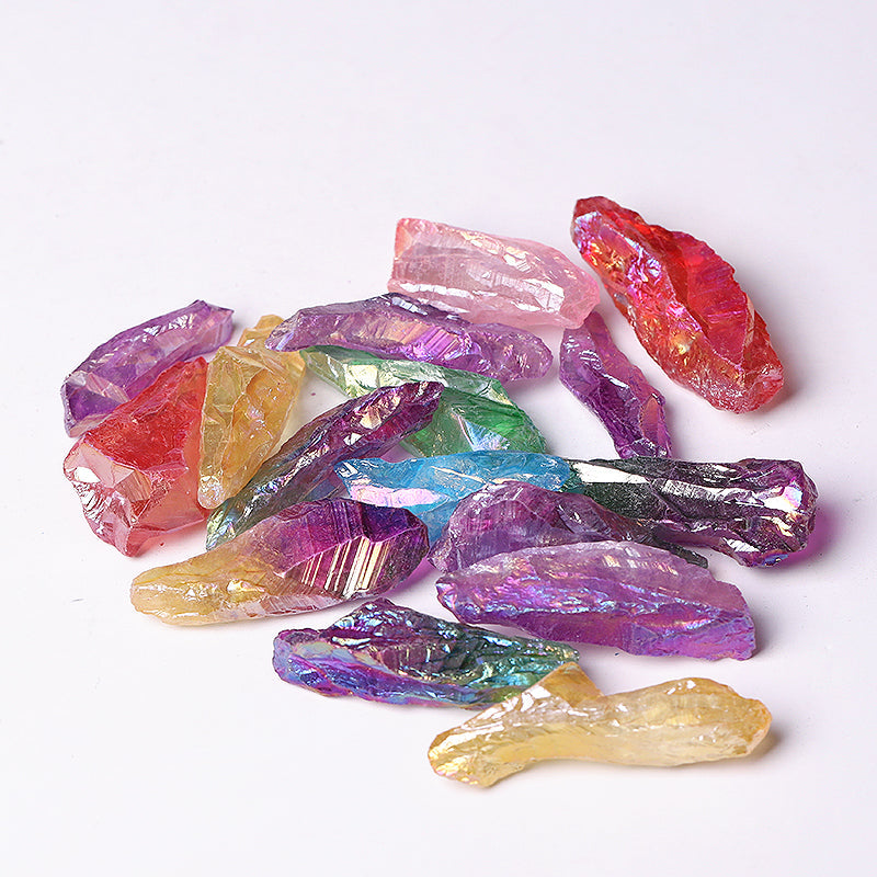 Colorful Aura Quartz Raw Crystal Chunks 2-2.5 Inch
