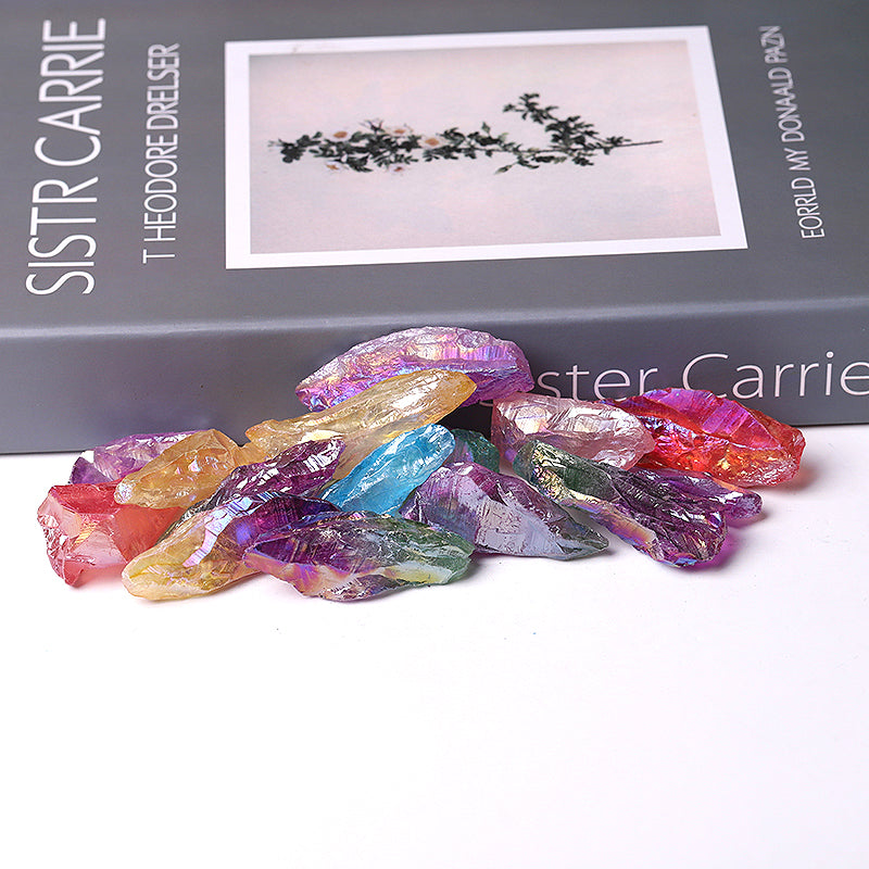 Colorful Aura Quartz Raw Crystal Chunks 2-2.5 Inch