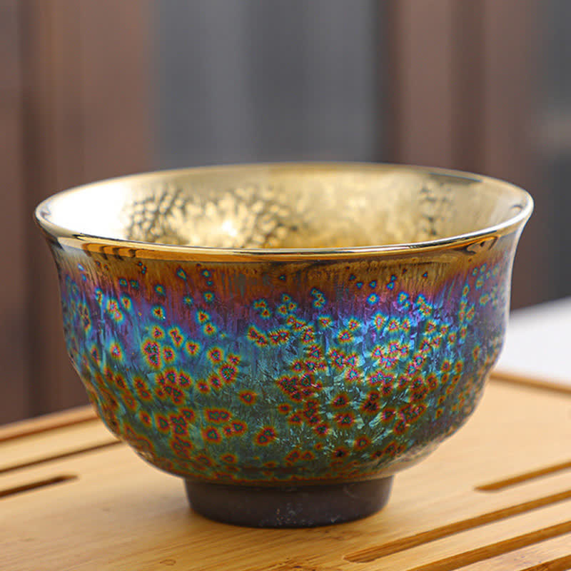 Colorful Ceramic Chinese Tea Cup 135ml Handcrafted Artistry