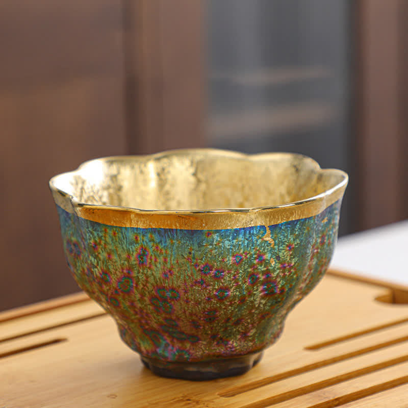 Colorful Ceramic Chinese Tea Cup 135ml Handcrafted Artistry