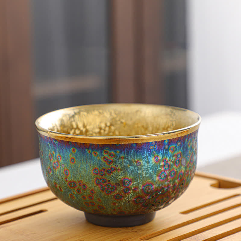 Colorful Ceramic Chinese Tea Cup 135ml Handcrafted Artistry