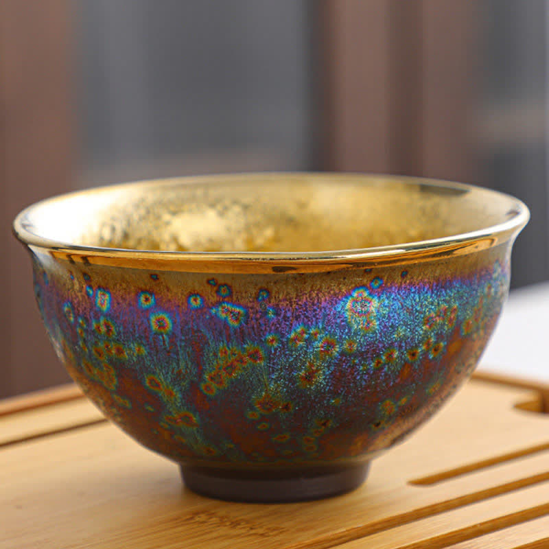 Colorful Ceramic Chinese Tea Cup 135ml Handcrafted Artistry