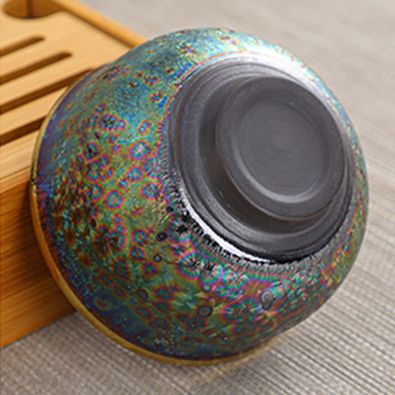 Colorful Ceramic Chinese Tea Cup 135ml Handcrafted Artistry