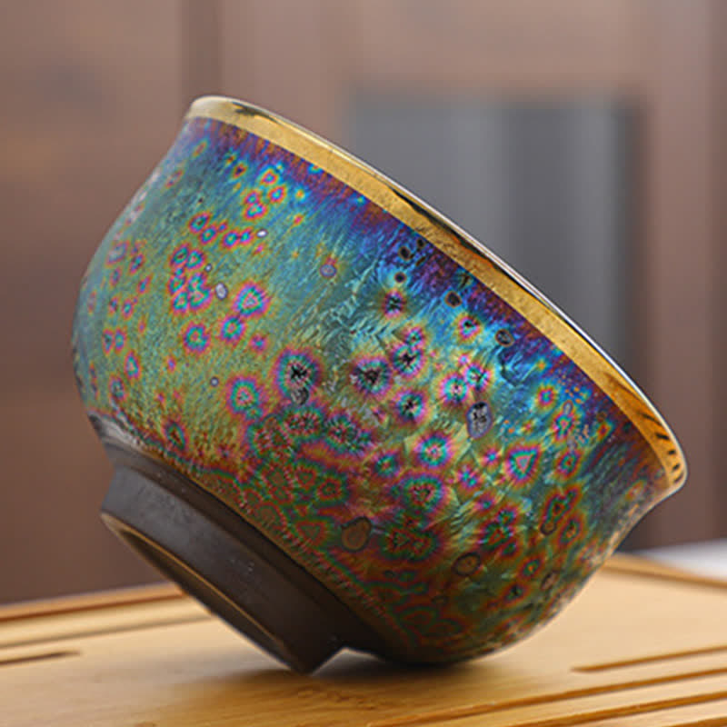 Colorful Ceramic Chinese Tea Cup 135ml Handcrafted Artistry