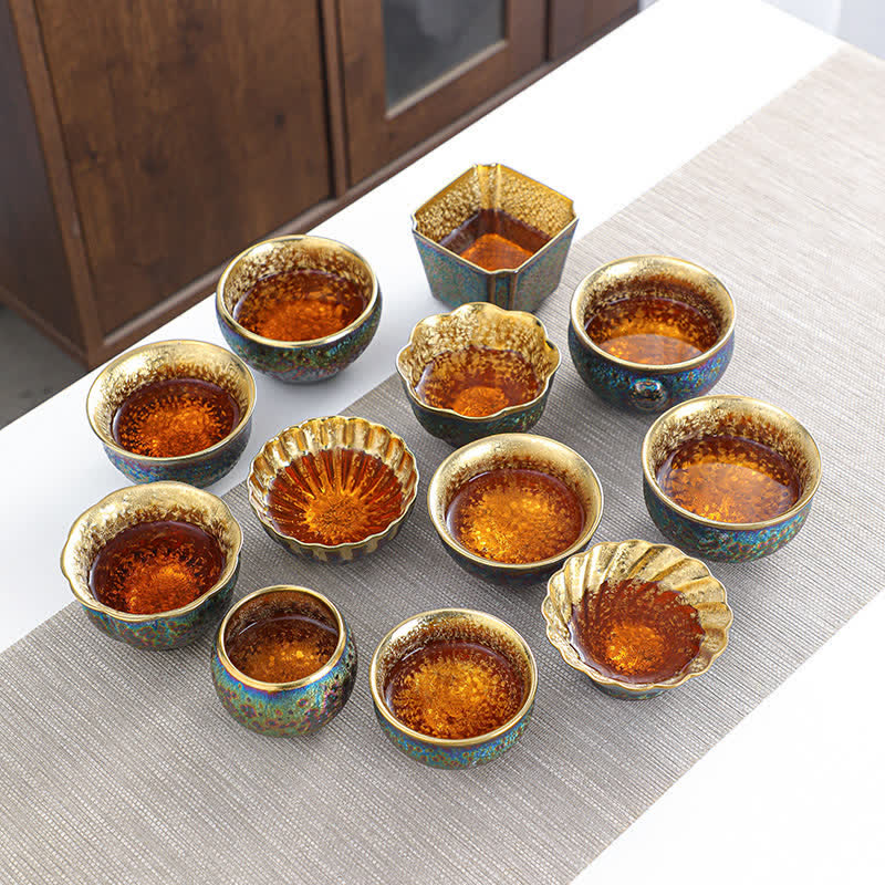 Colorful Ceramic Chinese Tea Cup 135ml Handcrafted Artistry