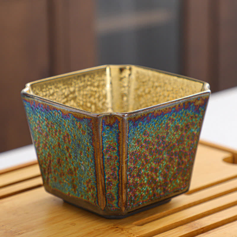 Colorful Ceramic Chinese Tea Cup 135ml Handcrafted Artistry