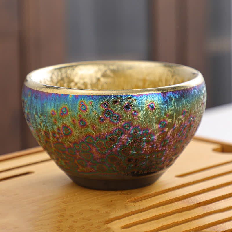 Colorful Ceramic Chinese Tea Cup 135ml Handcrafted Artistry