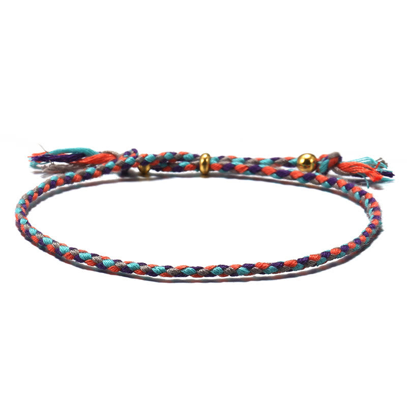 Colorful Handmade Adjustable Rope Tassel Harmony Bracelet