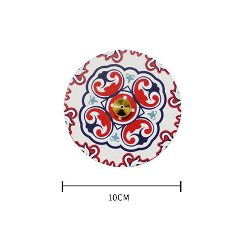 Colorful Pattern Ceramic Incense Stick Burner 10cm