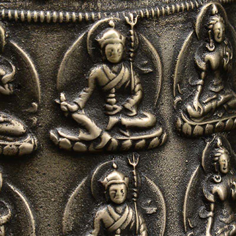 Copper Buddha Dragon Wind Chime Bell 15.5x20.5cm Zen Decor