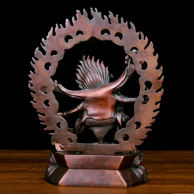 Copper Buddha Statue Mahakala Bodhisattva Compassion Figurine
