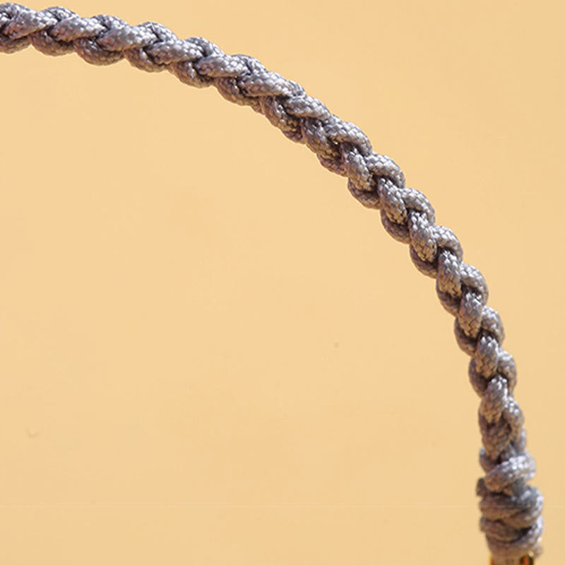 Copper Coin Tree of Life Bracelet with Pearl and Blue Rope