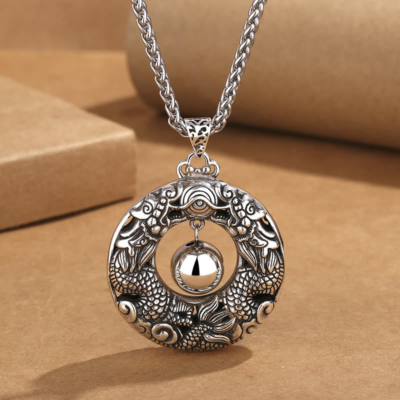 Copper Dragon Necklace Protection & Success Pendant