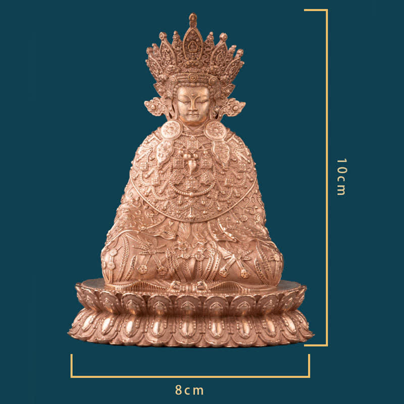 Copper Handmade Shakyamuni Buddha Statue 10cm Compassion