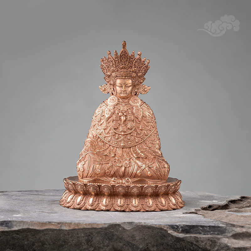 Copper Handmade Shakyamuni Buddha Statue 10cm Compassion
