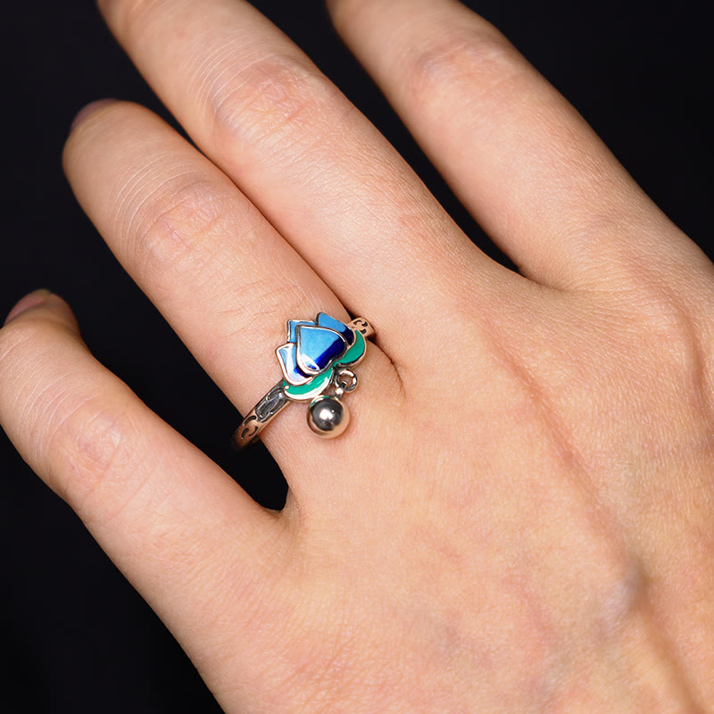 Copper Lotus Ring | Adjustable Enlightenment Symbol