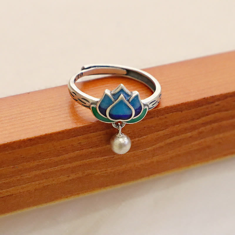 Copper Lotus Ring | Adjustable Enlightenment Symbol