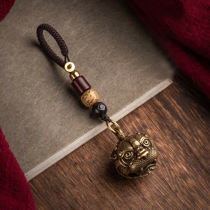 Copper Pixiu Wealth Key Chain – Luck & Protection Talisman