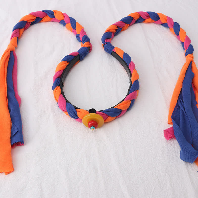 Copper Spiritual Hair Accessories with Colorful Tibetan Tassel Beads