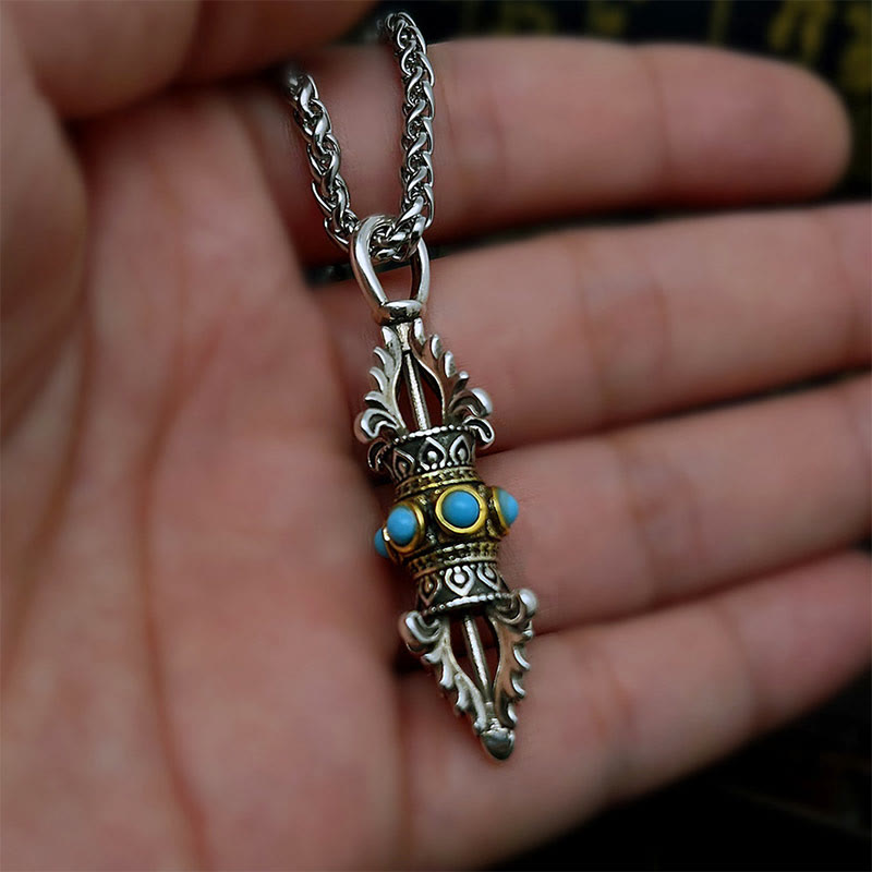 Spiritual Copper Necklace | Tibet Vajra Pendant for Luck | Healing