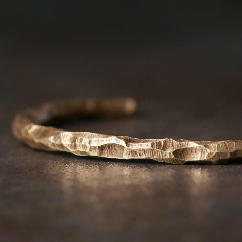 Copper Tibetan Luck Cuff Bracelet 63mm Unisex Spiritual