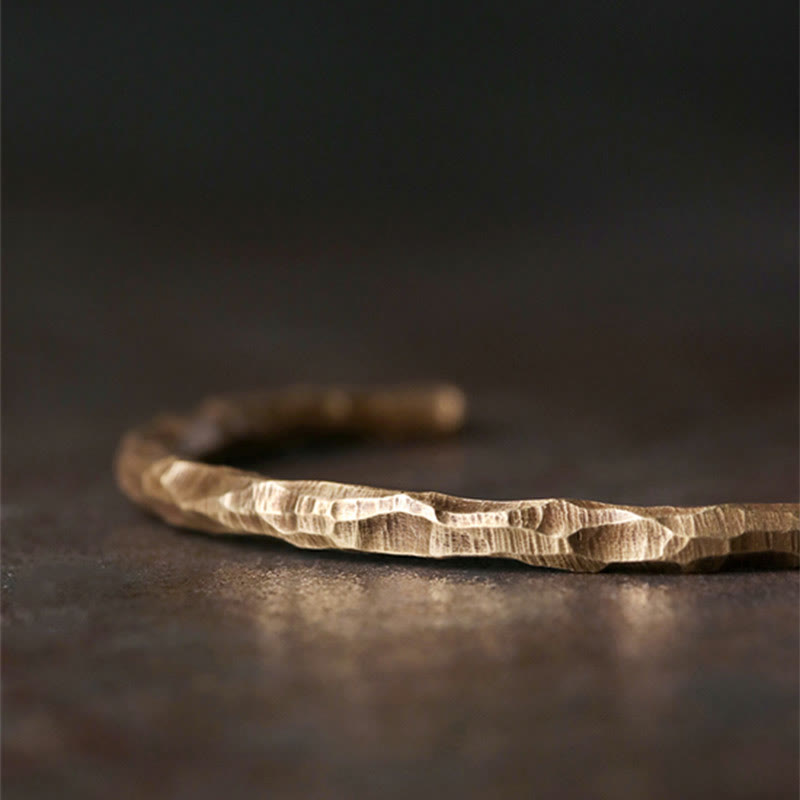 Copper Tibetan Luck Cuff Bracelet 63mm Unisex Spiritual