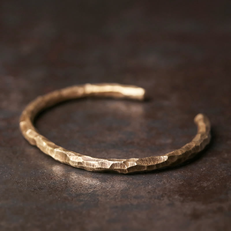 Copper Tibetan Luck Cuff Bracelet 63mm Unisex Spiritual