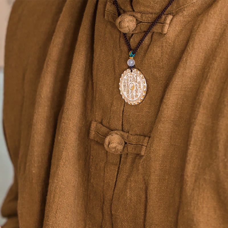 Copper Yin Yang Bagua Mountain Ghost Spend Money Necklace