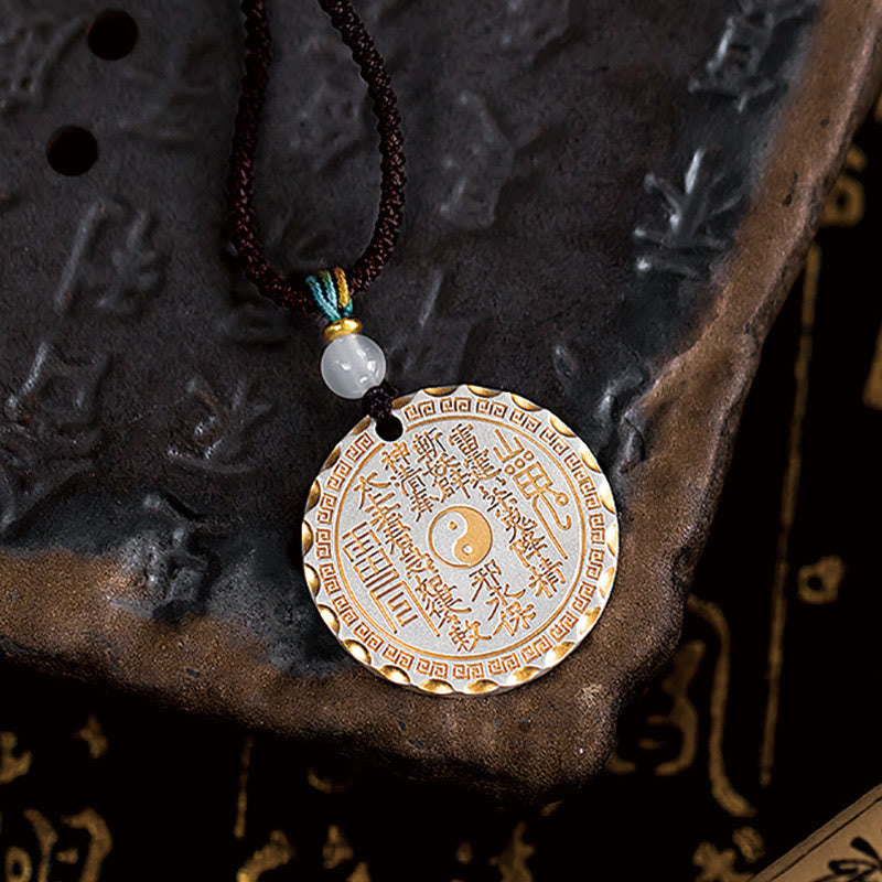 Copper Yin Yang Bagua Mountain Ghost Spend Money Necklace
