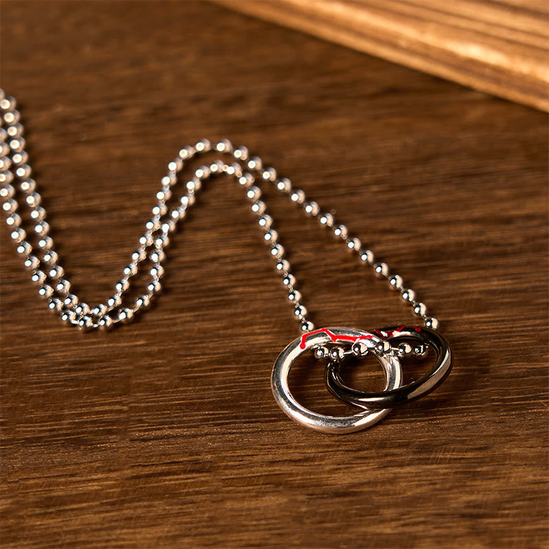 Copper Yin Yang Necklace Qiankun Hoop Balance Luck