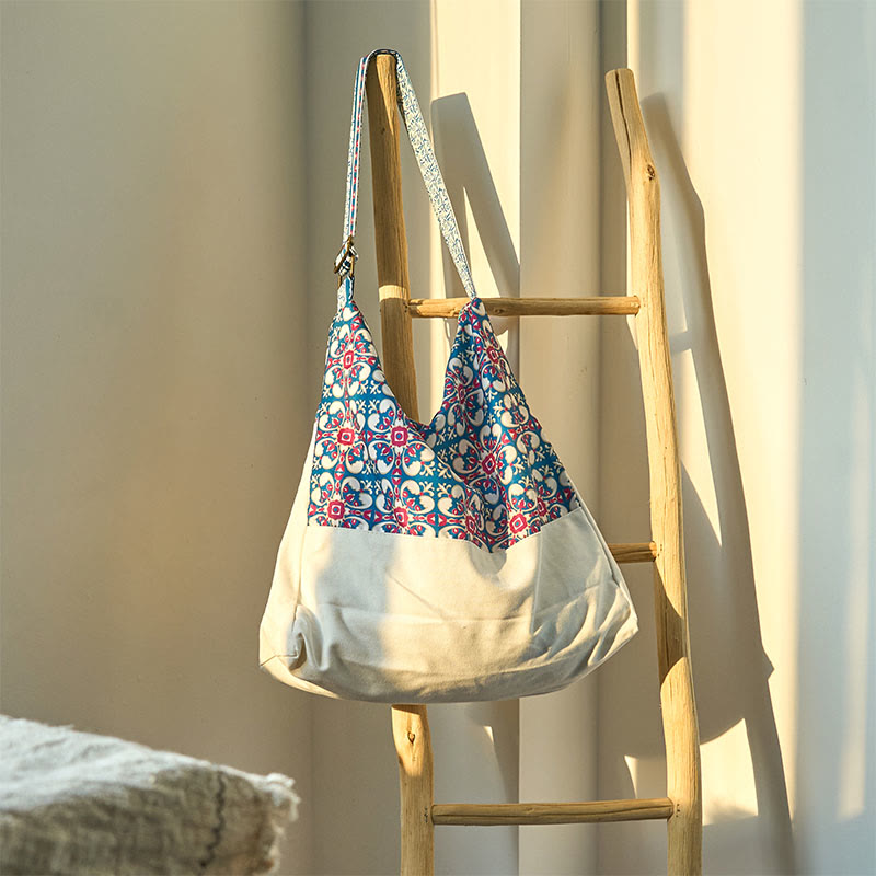 Cotton Crossbody Bag for Yoga | Durable Shoulder Bag 43cm