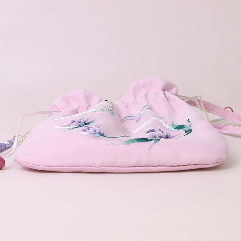 Cotton Linen Yoga Tote Bag with Adjustable Strap 21x22cm