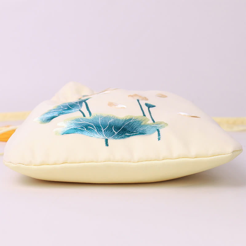 Cotton Linen Yoga Tote Bag with Adjustable Strap 21x22cm