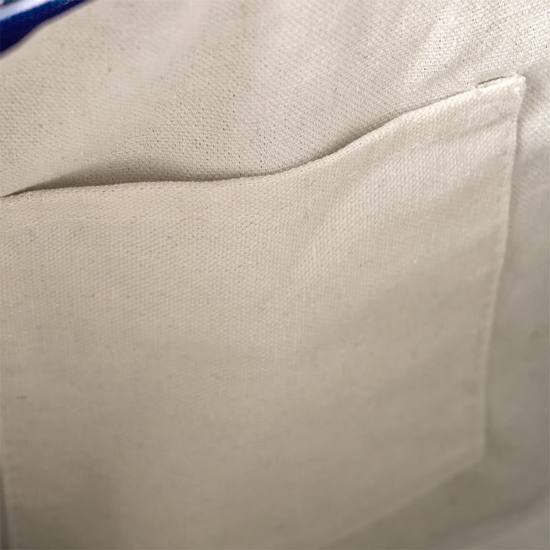 Cotton Stripes Pattern Crossbody Bag for Yoga Mats