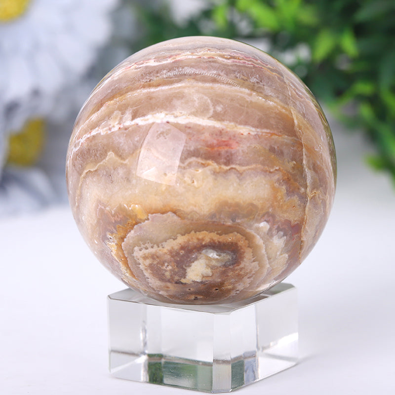 Crazy Agate Crystal Sphere 2.5-4.5" Healing Energy Orb