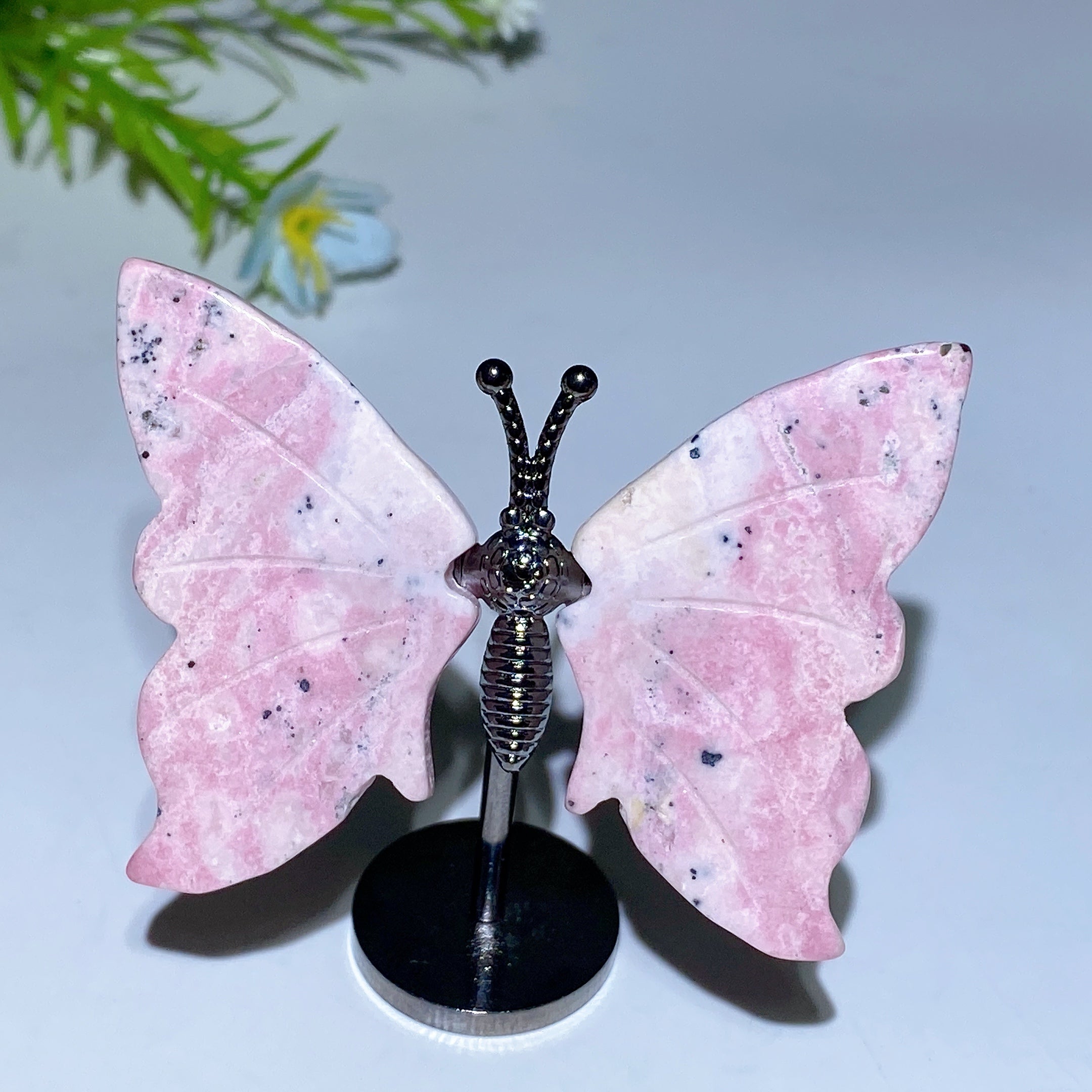 Crystal Butterfly Figurine with Metal Stand - Healing Crystals