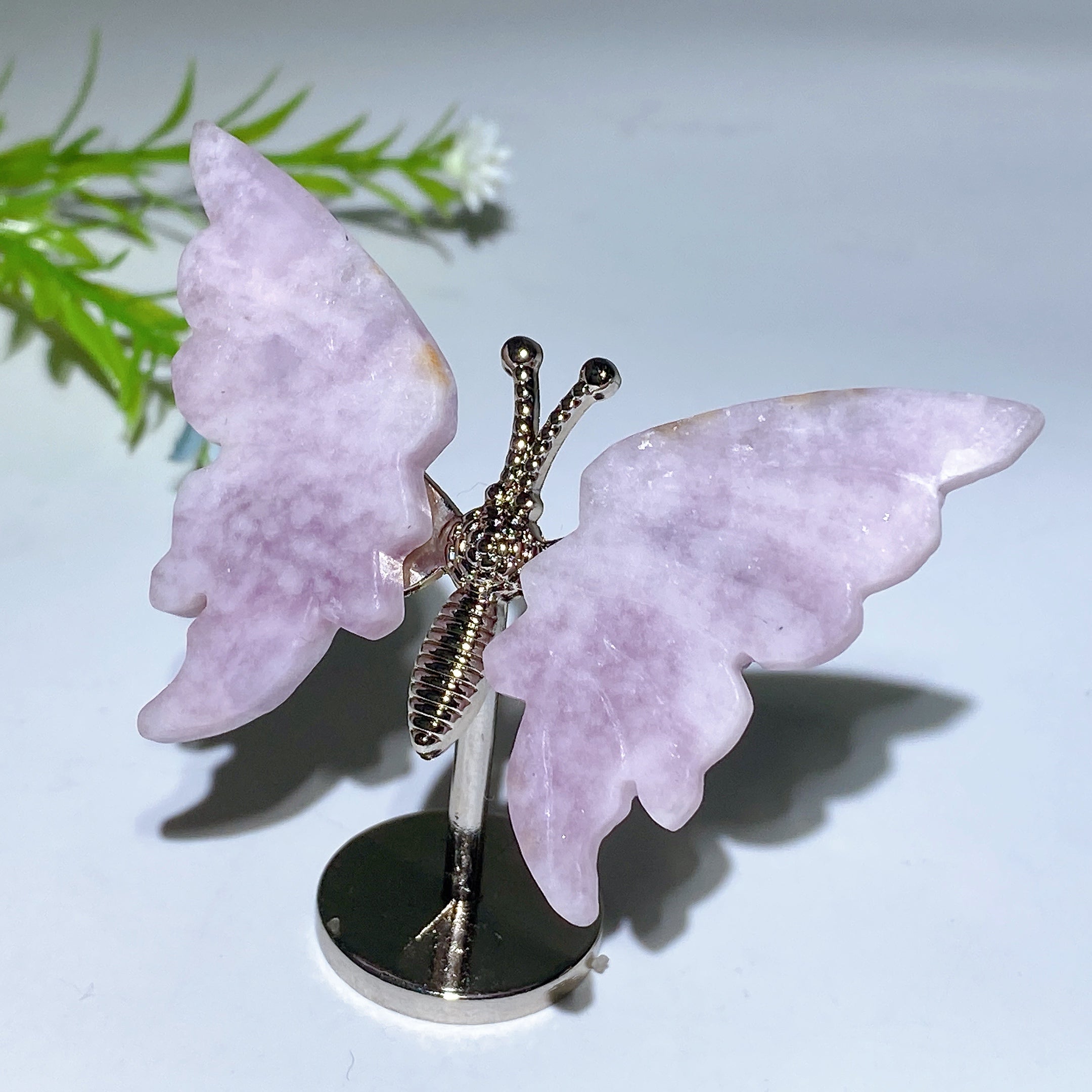 Crystal Butterfly Figurine with Metal Stand - Healing Crystals