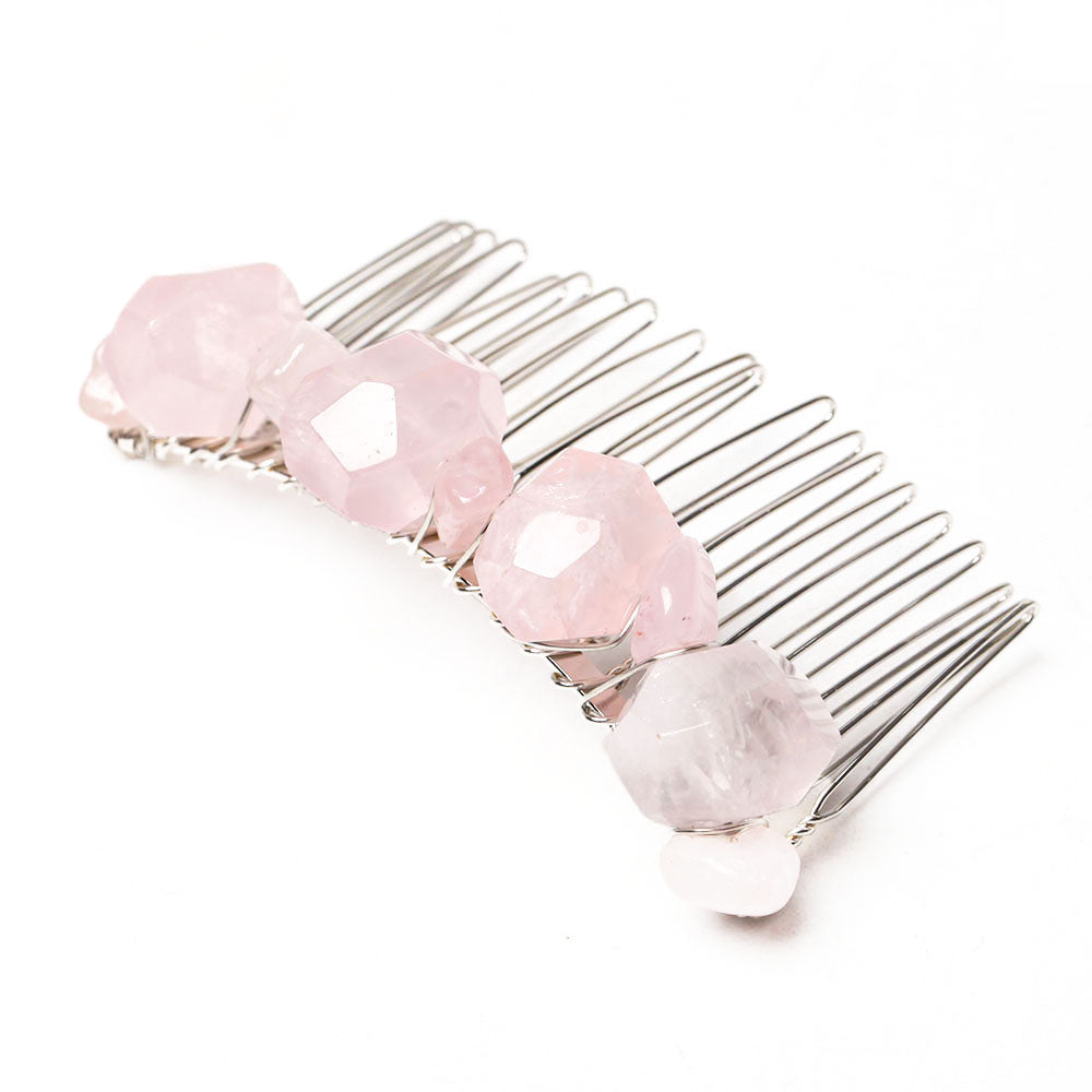 Crystal Crown Comb with Healing Gemstones - Spiritual Jewelry