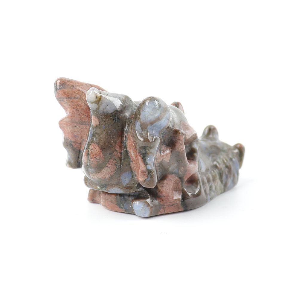 Crystal Dragon Head Carving 2.57in Polished Stone