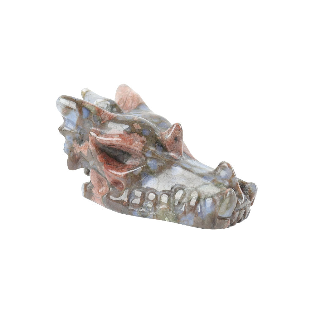 Crystal Dragon Head Carving 2.57in Polished Stone