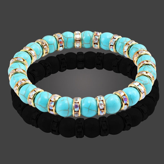 Multicolor Natural Crystal Bracelet for Personal Transformation