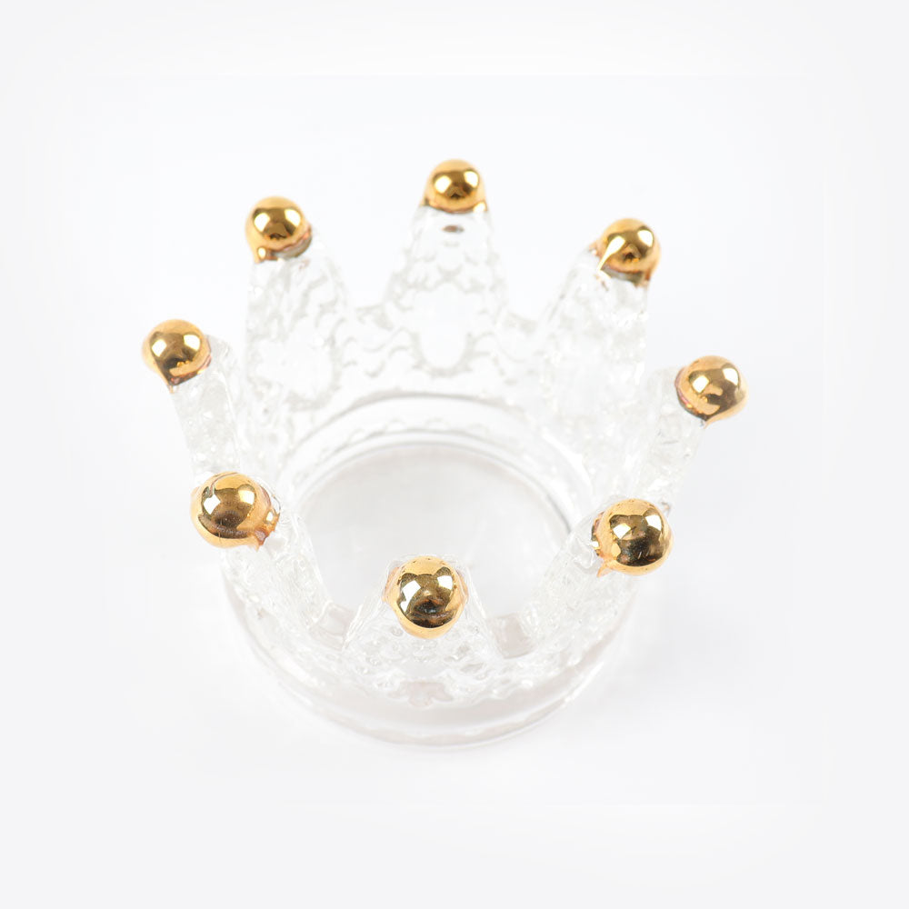 Crystal Glass Jewelry Ring Holder 2.9in for Elegant Storage