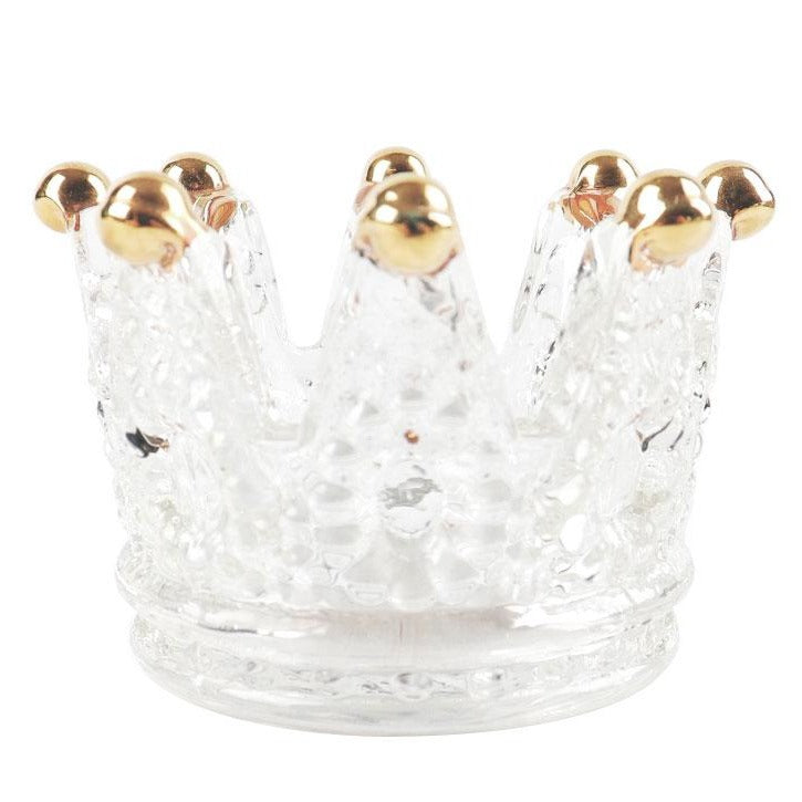 Crystal Glass Jewelry Ring Holder 2.9in for Elegant Storage
