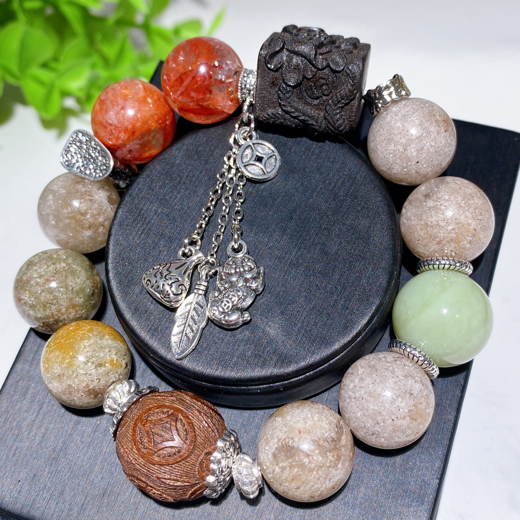 Crystal Healing Bracelet 10-16mm Beads for Spiritual Balance