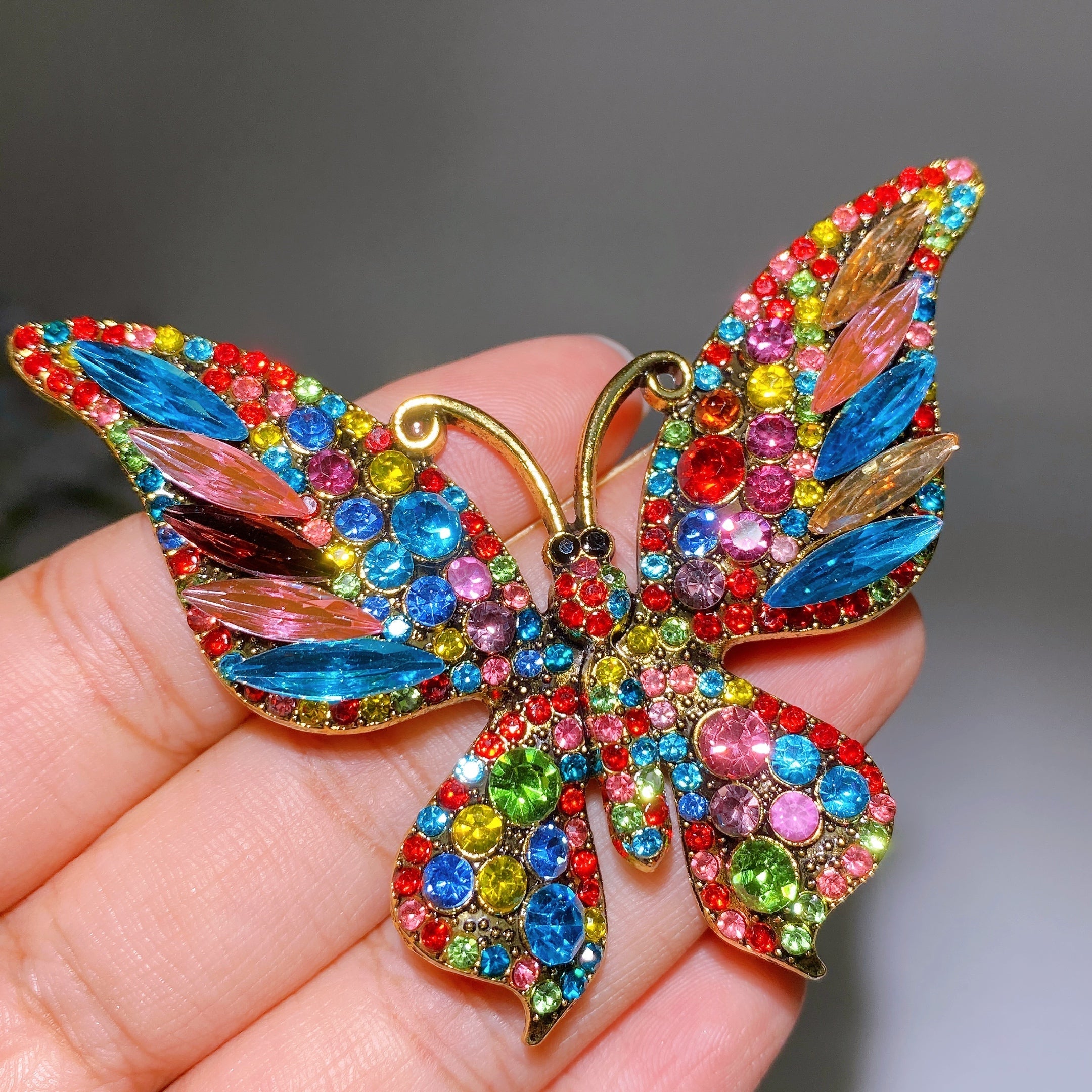 Crystal Healing Brooch 30-92mm Healing Crystal Pin